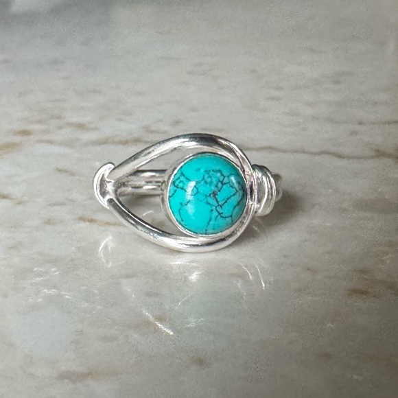 NWOT Sundance Western Lariat Ring Turquoise Sterling Silver